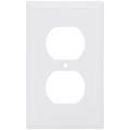 Product Image of 1-Gang Duplex Receptacle Wall Plate, Standard Size, Thermoset - White