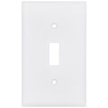 Product Image of 1-Gang Toggle Wall Plate, Standard Size, Thermoset - White