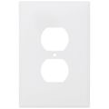 Product Image of 1-Gang Duplex Receptacle Wall Plate, Oversize, Thermoset - White