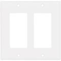 Product Image of 2-Gang Decorator & GFCI Wall Plate, Standard Size, Thermoset - White