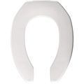 Product Image of Elongated Open Front Commercial Plastic Toilet Seat, No Cover, STA-TITE, DuraGuard (White)