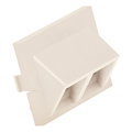 Product Image of 2-port Angled MOS Quickport, Adapter, 1.5 Units High (Light Almond)