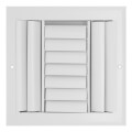 Product Image of 8" x 8" (Wall Opening Size) Three-Way White Sidewall/Ceiling Register (A613MS Series)