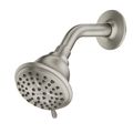 Product Image of Spot Resist Brushed Nickel 8 Function 4" Diameter Spray Head Wallmount, 218W0SRN