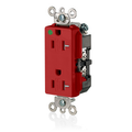 Product Image of Decora Plus Duplex Receptacle Extra Heavy-Duty Hospital, Tamper Proof, 20A 125V NEMA 5-20R (Red)