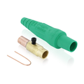 Product Image of 16 Series Taper Nose Cam-Type Female Plug, Contact & Insulator, Detachable, Crimp Tube Termination, 3/0 4/0 AWG, 400A Max, Type 3R When Mated (Green)