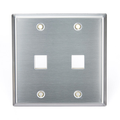 Product Image of Stainless Steel Quickport, Wallplate, Dual Gang, 2-port