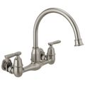 Product Image of Corin 2 Handle Wall Mounted Kitchen Faucet (Stainless)