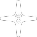 Product Image of Cross Handle-Hot, 2290-001-199