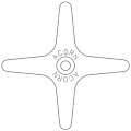 Product Image of Cross Handle-Single Temp, 2290-003-199