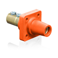 Product Image of 16 Series Female Panel Receptacle, Cam-Type, 90-Degree, Double Set Screw, Taper Nose, 400A Max, 2/0-4/0 AWG (Orange)