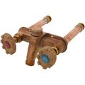 Product Image of Model 22 4", 1/2" FPT x 3/4" MPT Inlet Hot & Cold Anti-Siphon Wall Faucet w/ Metal Handle