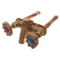 Product Image of Model 22 6", 1/2" FPT x 3/4" MPT Inlet Horizontal Hot & Cold Anti-Siphon Wall Faucet w/ Metal Handle