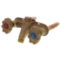 Product Image of Model 22 4", 3/4" PEX Crimp Inlet Hot & Cold Anti-Siphon Wall Faucet w/ Metal Handle