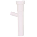 Product Image of 1-1/2" x 8" PVC White Dishwasher Tailpiece with 3/4" Branch