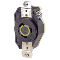 Product Image of Industrial Grade Locking Receptacle, 20A, 2P, NEMA L5-20R - Black (125V)