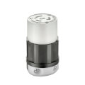 Product Image of Industrial Grade Locking Connector, 20A, 2P, NEMA L5-20R - Black/White (125V)
