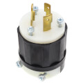Product Image of Industrial Grade Locking Plug, 20A, 2P, NEMA L6-20P - Black/White (250V)