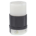 Product Image of Industrial Grade Locking Connector, 20A, 2P, NEMA L7-20R - Black/White (277V)