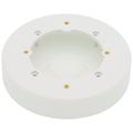 Product Image of 5-1/2" Dia. Open Base Round Fixture Box Fitting (White)