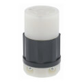 Product Image of Industrial Grade Locking Connector, 20A, 2P, NEMA L8-20R - Black/White (480V)