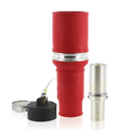 Product Image of Rhino-Hide Single Pole Female Connector (Contact, Insulator, & Dust Cap), Crimped, 444 MCM Cable, 1000V 796A Max (Red)