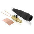 Product Image of 18 Series Cam-Type Male Detachable Plug, Single Set Screw Termination, Ball Nose, 2/0 4/0 AWG, 400A Max (Black)