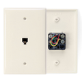 Product Image of Midsize Telephone Wall Jack, 6p4c (Light Almond)