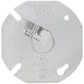 Product Image of 3-1/2" Round Box Cover, Flat w/ 1/2" Knockout, for Use w/ Round & Octagon Boxes