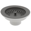 Product Image of Color-Coordinated Metal Basket Strainer (Metallic Gray)
