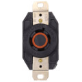 Product Image of Industrial Grade Locking Receptacle, 20A, 3P, NEMA L14-20R - Black (125/250V)