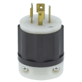 Product Image of Industrial Grade Locking Plug, 20A, 3-Phase, 3P, NEMA L15-20P - Black/White (250V)