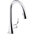 Product Image of Valton 1-Handle Pull Down Kitchen Faucet (Polished Chrome)