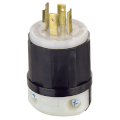 Product Image of Industrial Grade Locking Plug, 20A, 3-Phase, 3P, NEMA L16-20P - Black/White (480V)