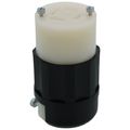Product Image of Three-Phase Industrial Grade Locking Connector, 20A, NEMA L16-20R - Black/White (3P, 480V)