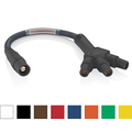 Product Image of 16 Series Cam-Type Taper Nose "Soft" 3-Fer, Male plug to Female/Female/Female Tri-tap, 24" Cable Length, 4/0, 400A Max (Black)
