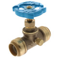 3/4" x 3/4" SharkBite Stop Valve with Drain (Lead Free)