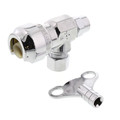 Product Image of 1/2" Sharkbite x 3/8" Compression Angle Loose Key Stop Valve (Lead Free)