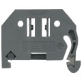 Product Image of Screwless End Stop, for DIN-rail 35 x 15 and 35 x 7.5 - Gray