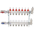 Product Image of 7 Loop Stainless Steel Radiant Heat Manifold w/ 1/2" Sharkbite Loops