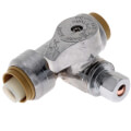 1/2" Sharkbite x 1/2" Sharkbite x 1/4" Compression Tee Stop (Lead Free)