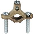 Product Image of 1/2"-1" Bronze Bare Ground Clamp, 10 Sol - 2 Str (Pack of 25)