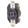 Product Image of Industrial Grade Flush Mounting Locking Receptacle, 4P, 20A, NEMA L21-20R - Black (120/208V)