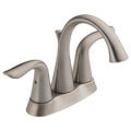 Product Image of Lahara Two Handle Centerset Bathroom Faucet (Stainless, Metal Pop-Up Drain, DST), 2538-SSMPU-DST