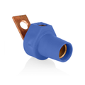 Product Image of 16 Series Taper Nose Single Pole Cam Type Female Terminal Connector, Bus Bar Mount, Angle, #2, 4/0 AWG, 400A Max (Blue)