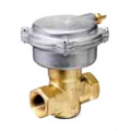 Product Image of 1/2" 2-Way N/C Brass Valve Actuator, 65 PSI, Female x Union Male (4 Cv)