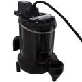 Product Image of 1/3 HP Automatic Effluent Sump Pump w/ Vertical Float Switch - 115V - 25 ft Cord