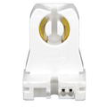 Product Image of Medium G13 Bi-pin, Standard Fluorescent Lampholder, Low Profile, Slide-on, Turn-type, Shunted, Quick-connect 18awg Solid Or Str Tinned (White)
