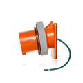 Product Image of 20A, 125/250V 3P, 4W, LEV Series IEC 60309-1 & 60309-2 Pin & Sleeve Inlet, IP66/67/68/IP69K, Watertight (Orange)