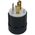 Product Image of Industrial Grade Locking Plug, 30A, 2P, NEMA L5-30P - Black/White (125V)
